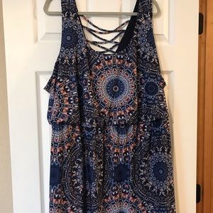 Blue pattern dress